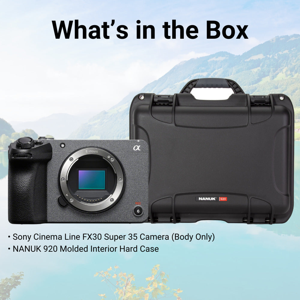 Sony Cinema Line FX30 Super 35 Camera (Body Only) with 920 Molded Interior Hard Case Bundle