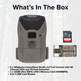 Wildgame Innovations Wraith 2.0 Trail Camera (6-Pack) with 6 x 32GB Ultra SDHC Memory Card Bundle