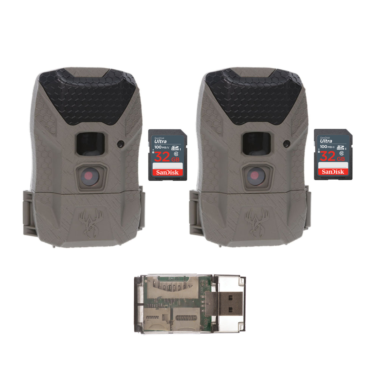 Wildgame Innovations Wraith 2.0 Trail Camera (2-Pack) with 2 x 32GB Ultra SDHC Memory Card Bundle