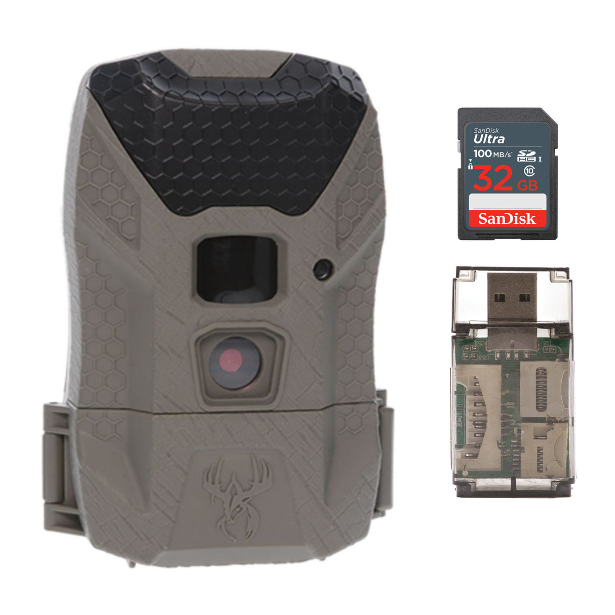 Wildgame Innovations Wraith 2.0 Trail Camera with 32GB Ultra SDHC Memory Card and Card Reader Bundle