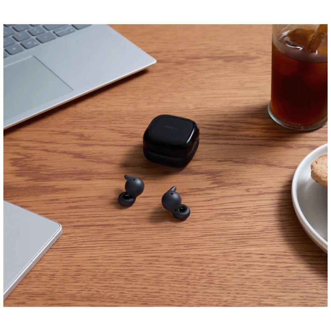 Sony LinkBuds Open Truly Wireless Earbuds with Air Fitting Supporters and Ergonomic Design (Black)