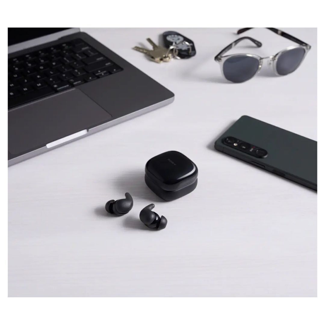 Sony LinkBuds Fit Truly Wireless Noise Canceling Earbuds with Air Fitting Supporters (Black)