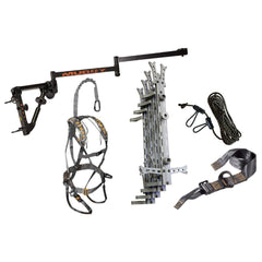 Muddy Outfitter Camera Arm with 20-Inch Aluminum Treestand Climbing Sticks and Harness Bundle