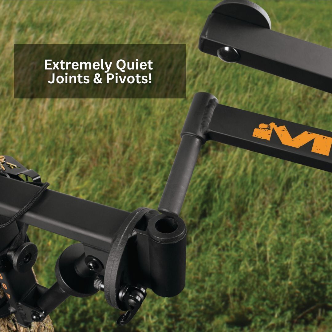 Muddy Outfitter Camera Arm with 20-Inch Aluminum Treestand Climbing Sticks and Harness Bundle