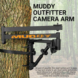 Muddy Outfitter Camera Arm with 20-Inch Aluminum Treestand Climbing Sticks and Tree Strap Bundle