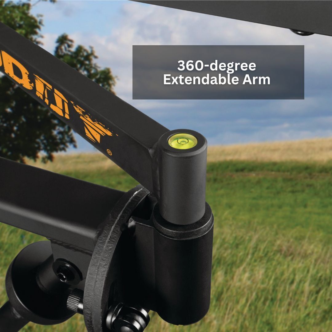 Muddy Outfitter Camera Arm with 20-Inch Aluminum Treestand Climbing Sticks and Tree Strap Bundle