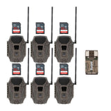 Wildgame Innovations Terra Cell XT 24MP Cellular Trail Camera (Dual Network, 6-Pack) Bundle