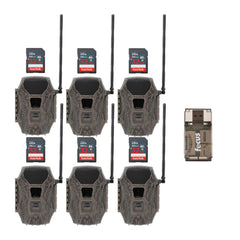 Wildgame Innovations Terra Cell XT 24MP Cellular Trail Camera (Dual Network, 6-Pack) Bundle