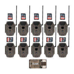 Wildgame Innovations Terra Cell XT 24MP Cellular Trail Camera (Dual Network, 10-Pack) Bundle