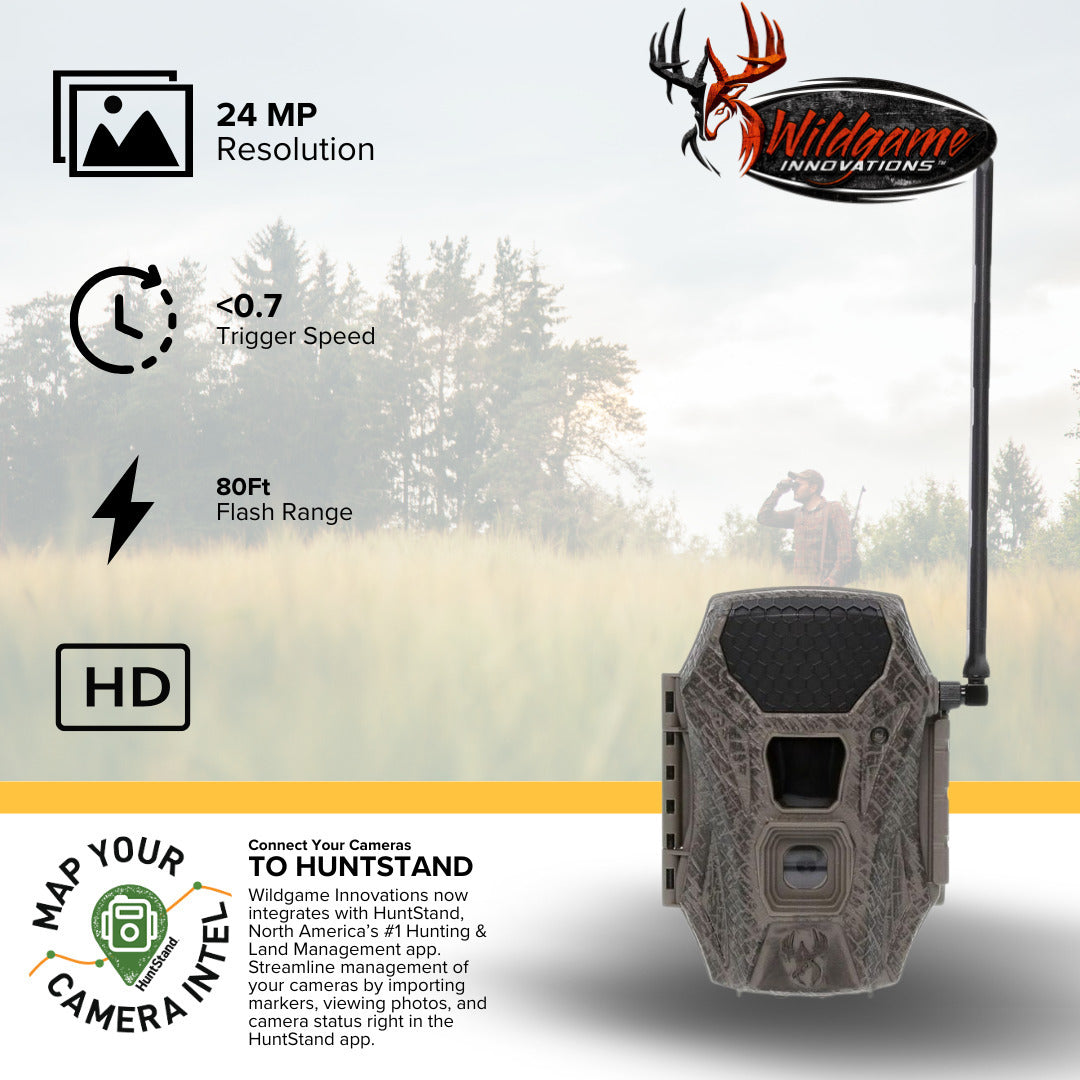 Wildgame Innovations Terra Cell XT 24MP Cellular Trail Camera (Dual Network, 10-Pack) Bundle