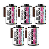 Ilford ILFOCOLOR 400 Plus 35mm Vintage Tone Color Film ISO 400 Bundle (5-Pack)