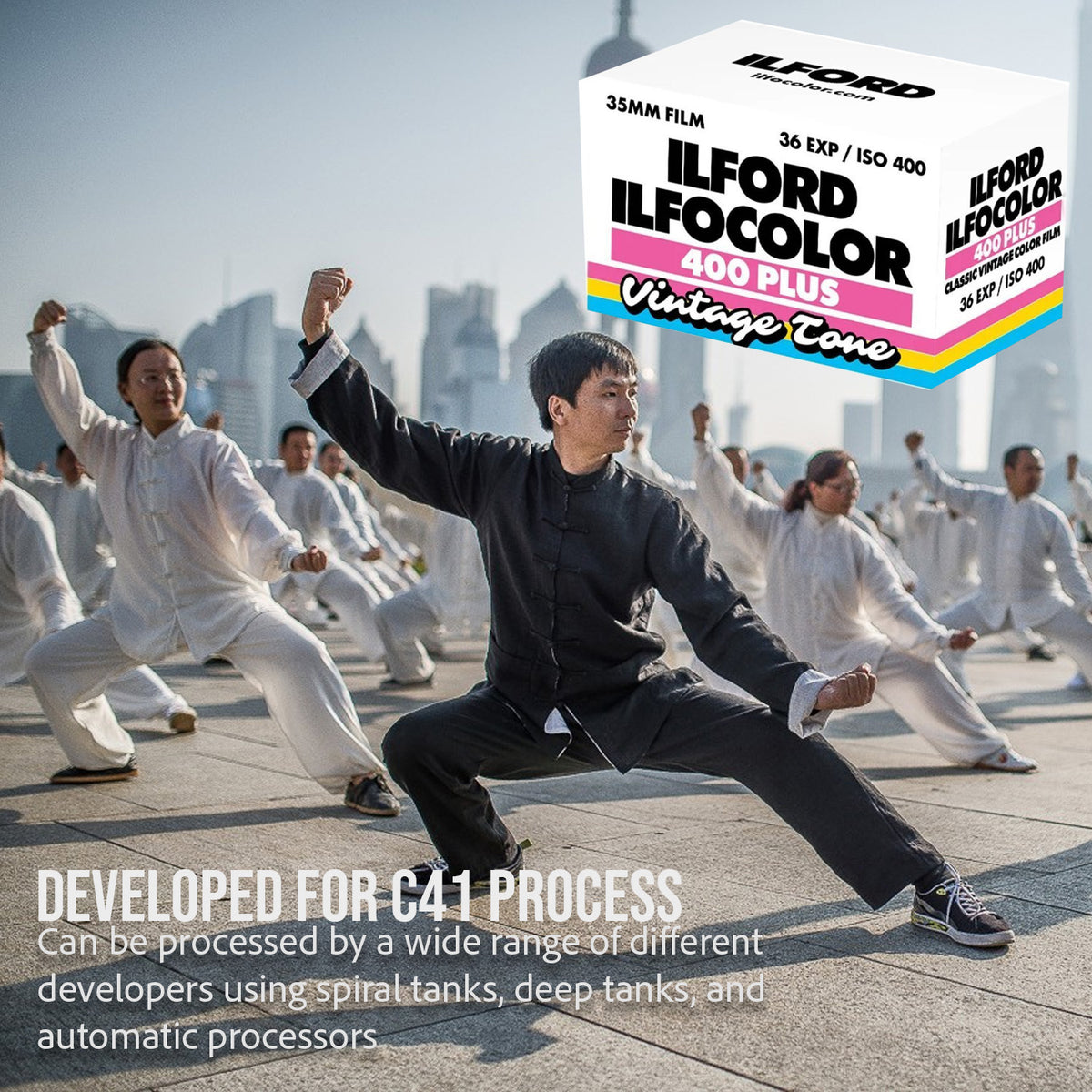 Ilford ILFOCOLOR 400 Plus 35mm Vintage Tone Color Film ISO 400 Bundle (5-Pack)