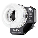 Godox Wistro AR400 Ring Flash with Li-Ion Battery Unibody Design and Shadow-Free Lighting (Black)