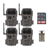 Wildgame Innovations Encounter XT Cellular 26MP Trail Camera with 720p Video (4-Pack) Bundle