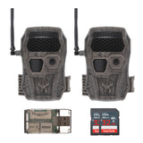 Wildgame Innovations Encounter XT Cellular 26MP Trail Camera with 720p Video (2-Pack) Bundle