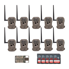 Wildgame Innovations Encounter 20MP Cellular Trail Camera with QR Code Setup (Brown, 10-Pack) Bundle