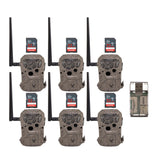 Wildgame Innovations Encounter 20MP Cellular Trail Camera with QR Code Setup (Brown, 6-Pack) Bundle