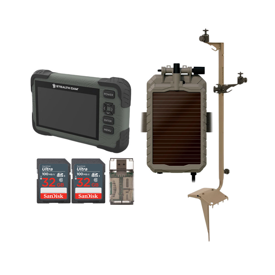 Stealth Cam Adjustable Multi-Pivot Mounting Post for Trail Camera and Battery Bundle