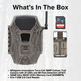 Wildgame Innovations Terra Cell 16MP Cellular Trail Camera with Memory Card and Card Reader Bundle