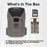 Wildgame Innovations Wraith 2.0 Lightsout Trail Camera with 40 Infrared LEDs (4-Pack) Bundle
