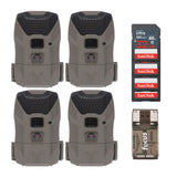 Wildgame Innovations Wraith 2.0 Lightsout Trail Camera with 40 Infrared LEDs (4-Pack) Bundle