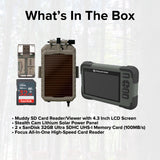 Stealth Cam Adjustable Multi-Pivot Mounting Post for Trail Camera with Card Reader Bundle