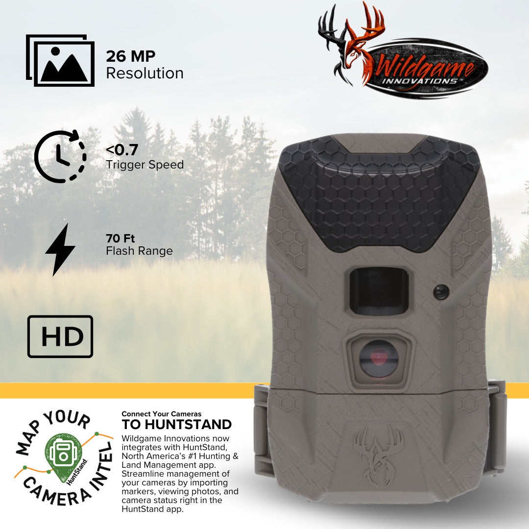 Wildgame Innovations Wraith 2.0 Lightsout Trail Camera with 40 Infrared LEDs with Memory Card Bundle