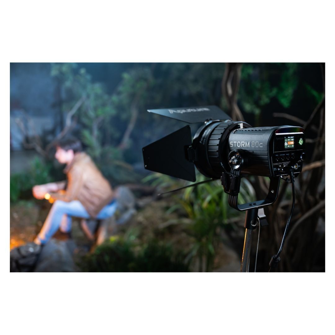 Aputure STORM 80c IP65 Weather-Resistant 80W Full-Color Compact Point Source Fixture (Black)