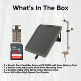Stealth Cam Adjustable Multi-Pivot Mounting Post for Trail Camera and Battery (2-Pack) Bundle