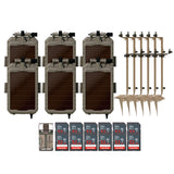Stealth Cam Adjustable Multi-Pivot Mounting Post (6-Pack) with Solar Power Panel (6-Pack) Bundle