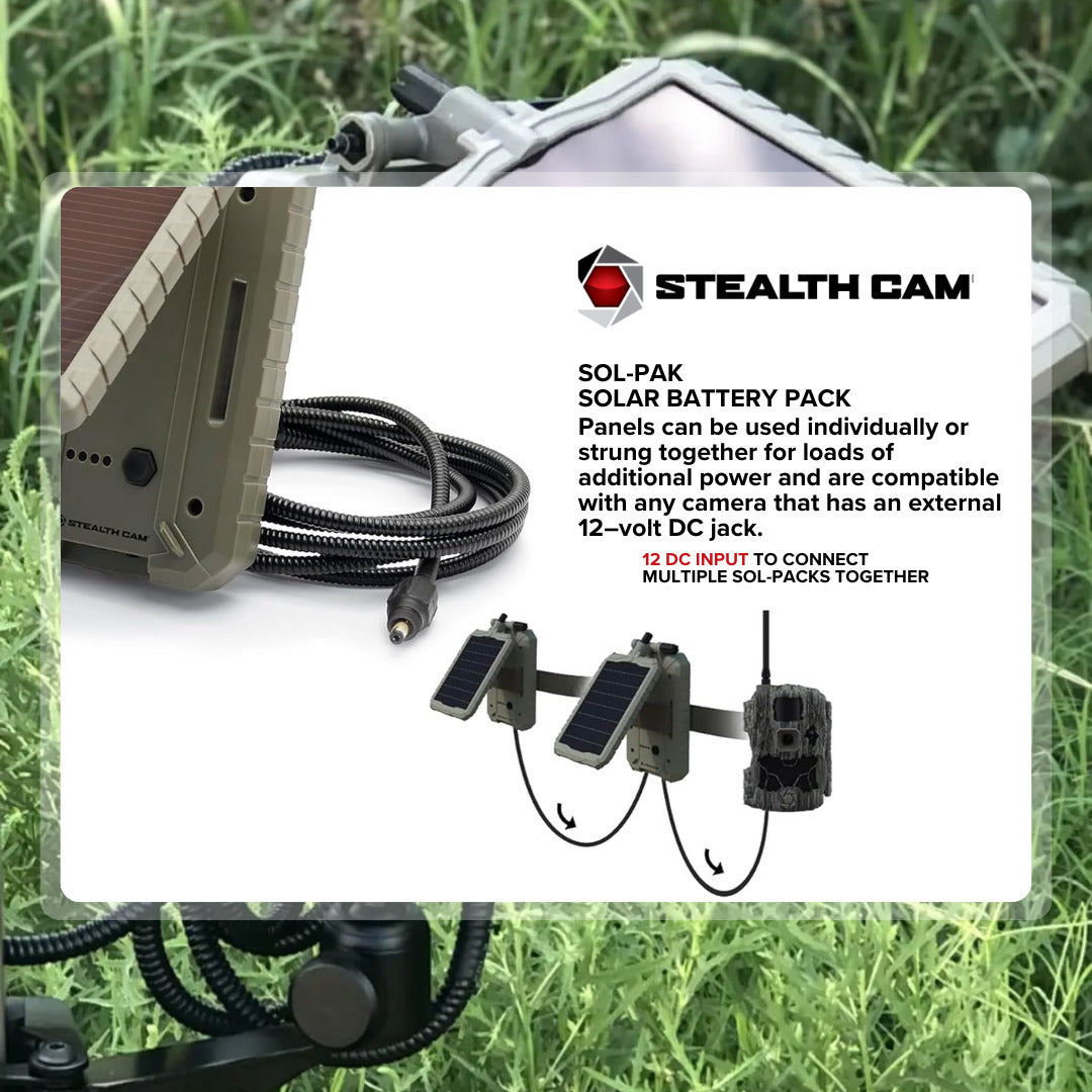 Stealth Cam Adjustable Multi-Pivot Mounting Post (6-Pack) with Solar Power Panel (6-Pack) Bundle