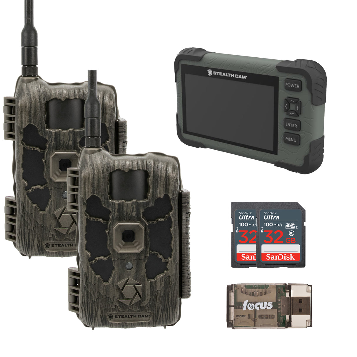 Stealth Cam 40MP Deceptor Max Cellular Trail Camera with 0.4-Second Trigger Speed (2-Pack) Bundle