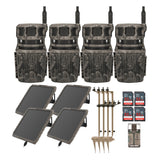 Stealth Cam Revolver 36MP Cellular Trail Camera (4-Pack) with Mounting Post (4-Pack) Bundle