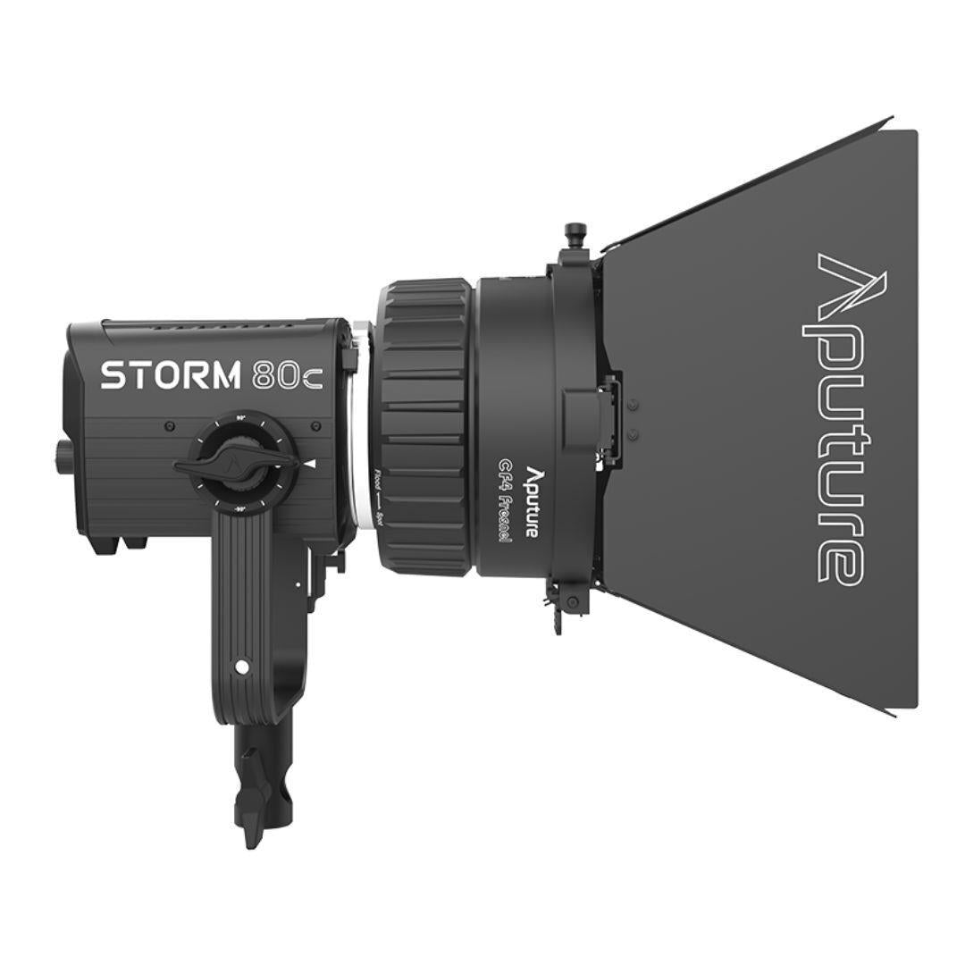 Aputure CF4 Barn Doors for CF4 Fresnel with 8-Leaf Design and Metal Scrim Holder (Black)
