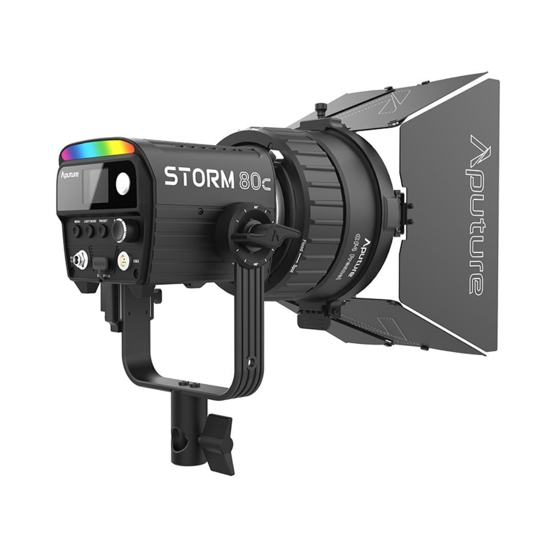 Aputure CF4 Barn Doors for CF4 Fresnel with 8-Leaf Design and Metal Scrim Holder (Black)