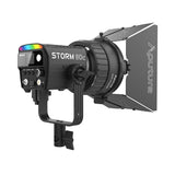 Aputure CF4 Barn Doors for CF4 Fresnel with 8-Leaf Design and Metal Scrim Holder (Black)