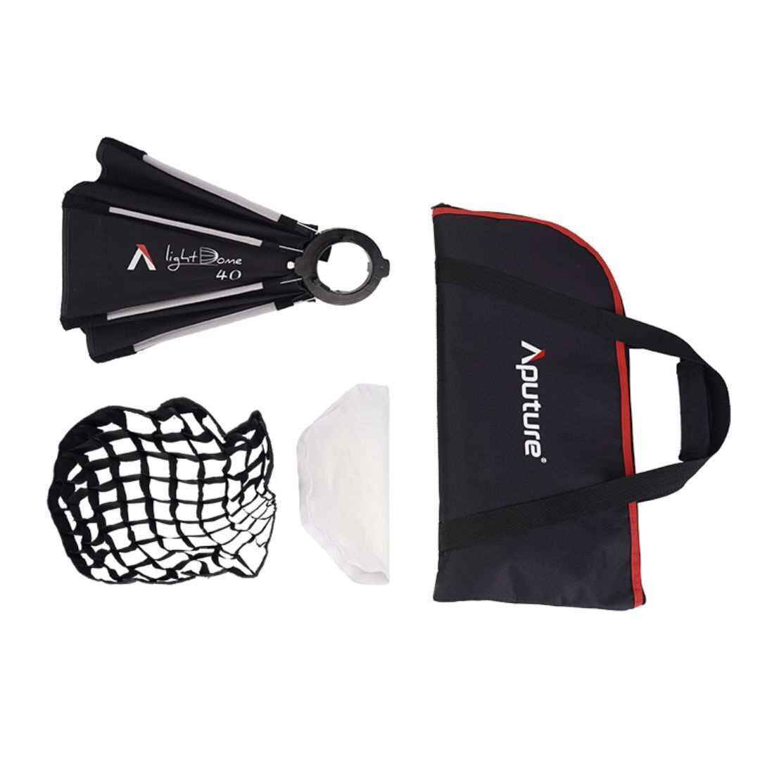 Aputure Light Dome 40 Round 8-Corner Mini Softbox with ProLock Mount and Reflective Silver Lining