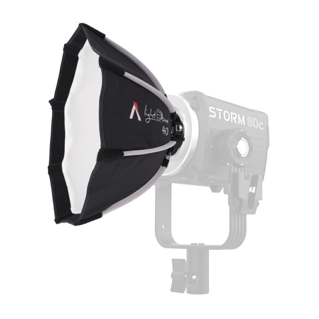 Aputure Light Dome 40 Round 8-Corner Mini Softbox with ProLock Mount and Reflective Silver Lining