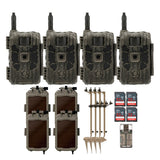 Stealth Cam 40MP Deceptor Max Cellular Trail Camera (4-Pack) with Solar Power Panel Bundle