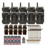Stealth Cam 40MP Deceptor Max Cellular Trail Camera (10-Pack) with Solar Power Panel Bundle