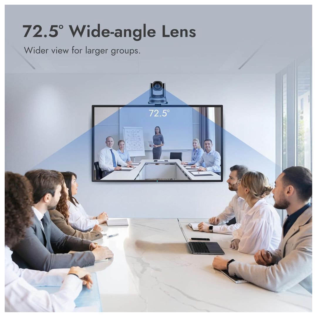 Rocware RC821U Video Conferencing Camera with 4K Ultra HD Resolution and AI Auto-Framing Technology