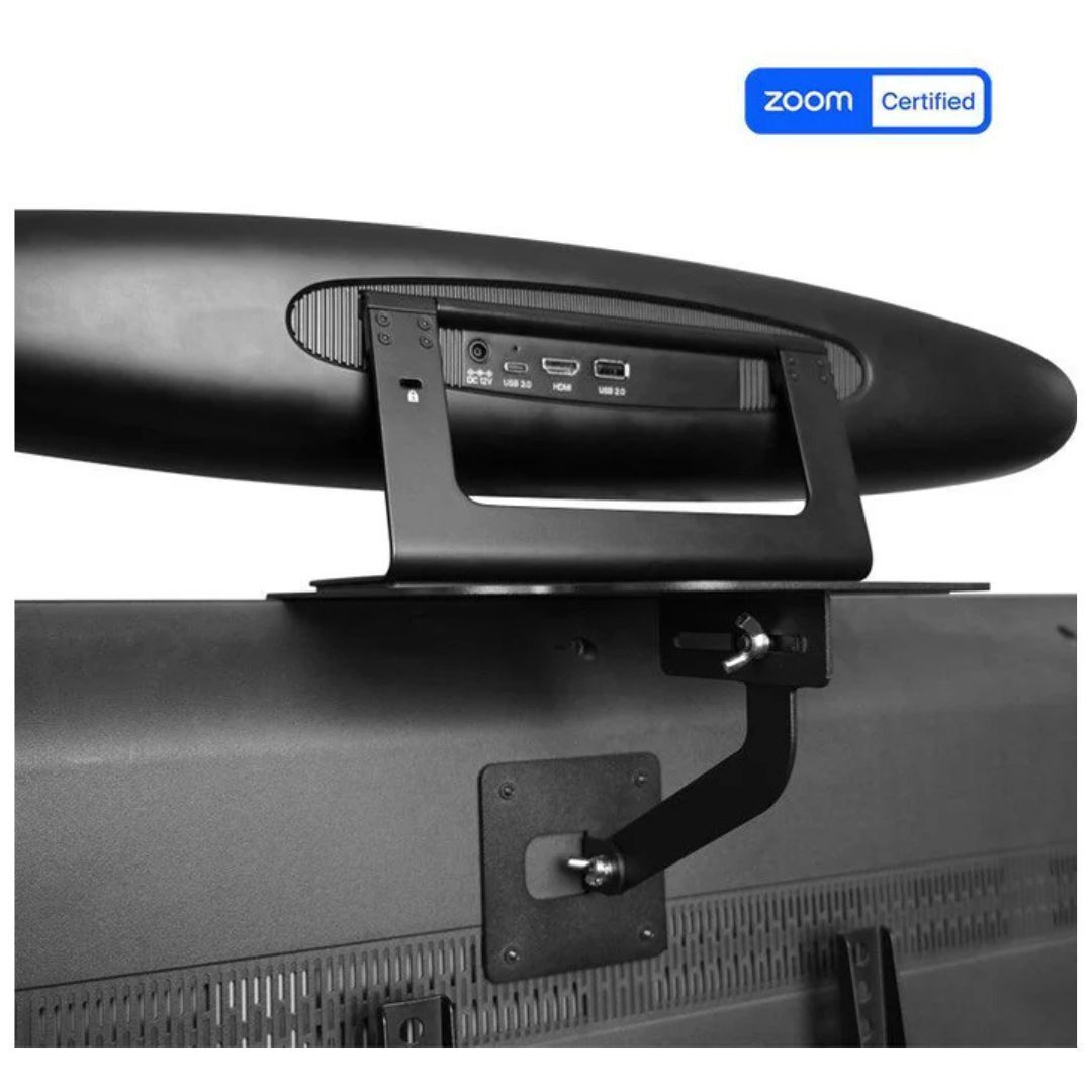 Rocware RC10 4K UHD USB Video Bar with 121-Degree Wide Field of View and Auto-Framing (Black)