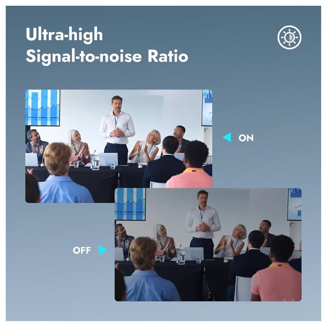 Rocware RC841U 4K Video Conferencing PTZ Camera with CMOS Image Sensor and Built-In AI Algorithm