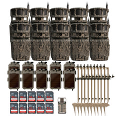Stealth Cam Revolver 40MP Pro 360-Degree Cellular Trail Camera (10-Pack) with Card Reader Bundle