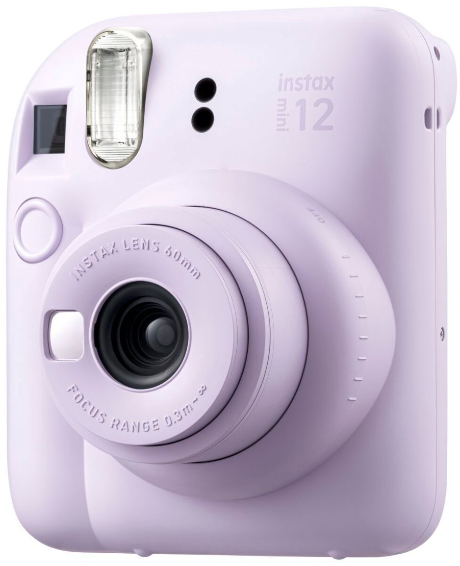 Fujifilm INSTAX Mini 12 Instant Camera with Built-in Selfie Mirror Holiday Bundle 2024 (Purple)