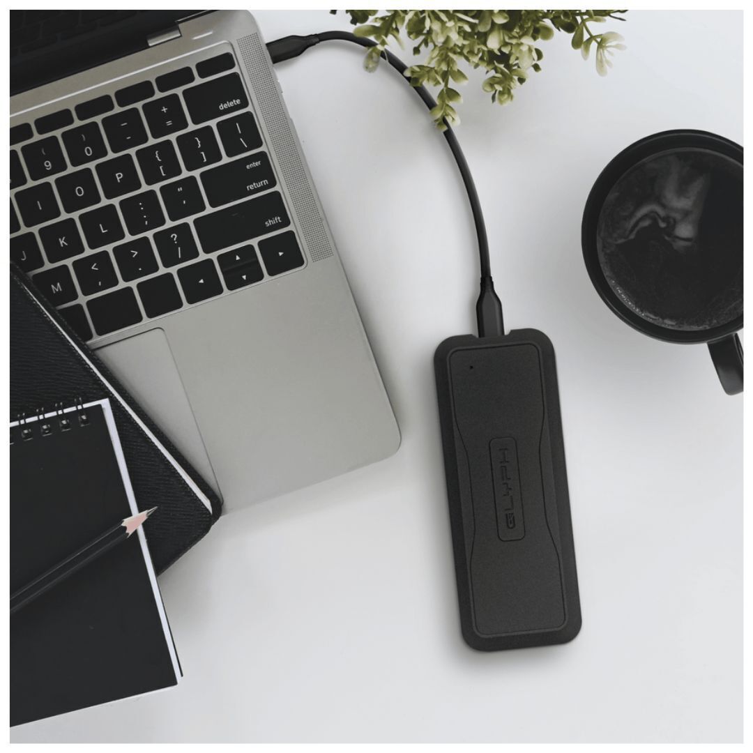 Glyph Atom EV NVMe SSD with USB 3.2 Type-C Port and 1000 MBPS Transfer Speed (4TB, Black)