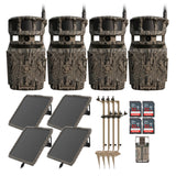 Stealth Cam Revolver 40MP Pro Cellular Trail Camera (4-Pack) with Mounting Post (4-Pack) Bundle