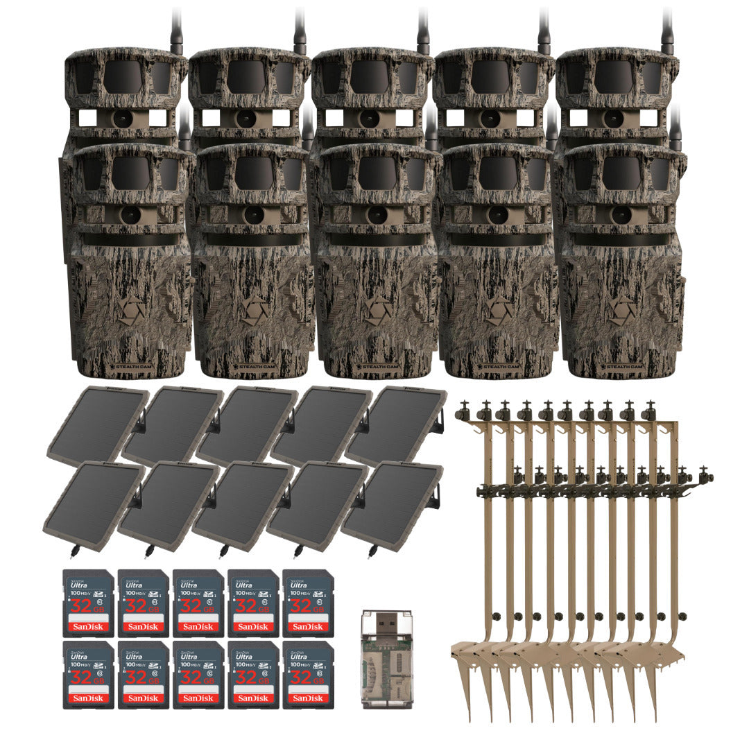 Stealth Cam Revolver 40MP Pro Cellular Trail Camera (10-Pack) with Mounting Post (10-Pack) Bundle