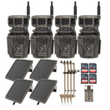 Stealth Cam Revolver 36MP Pro 360 Degree Cellular Trail Camera with Mounting Post (4-Pack) Bundle