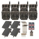 Stealth Cam Revolver 40MP Pro 360 Degree Cellular Trail Camera (4-Pack) with Mounting Post Bundle
